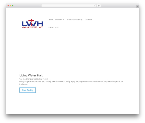 Theme WordPress Divi - livingwaterhaiti.org
