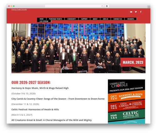 WordPress website theme Metric - cherrycreekchorale.org