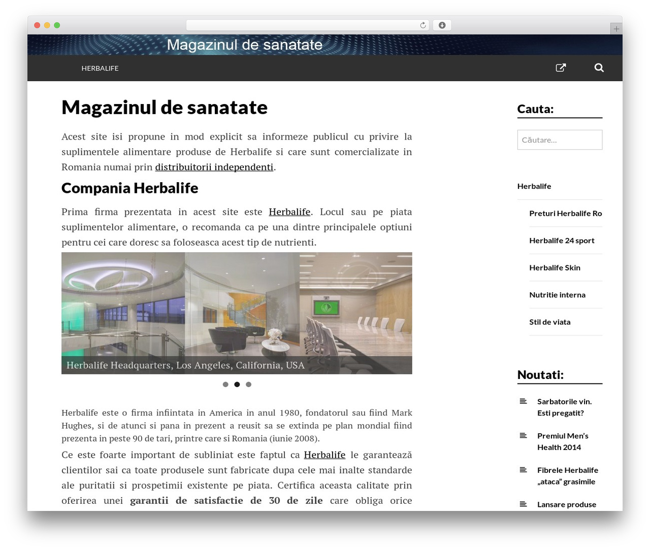 Simone WordPress theme - magazinul-de-sanatate.ro