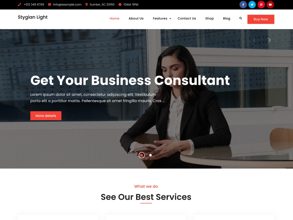WP theme Stygian Light