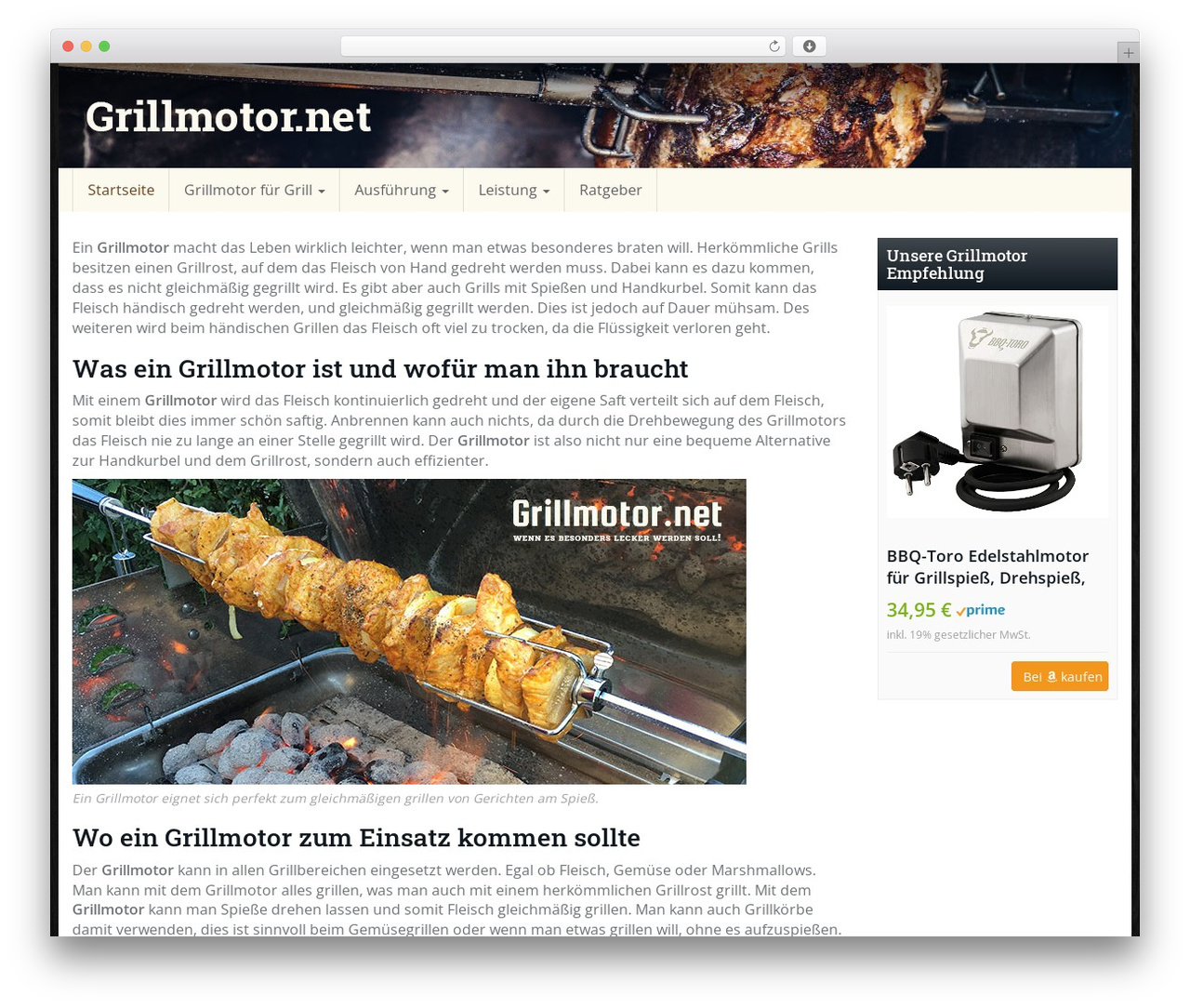 Affiliate Theme WordPress theme - grillmotor.net