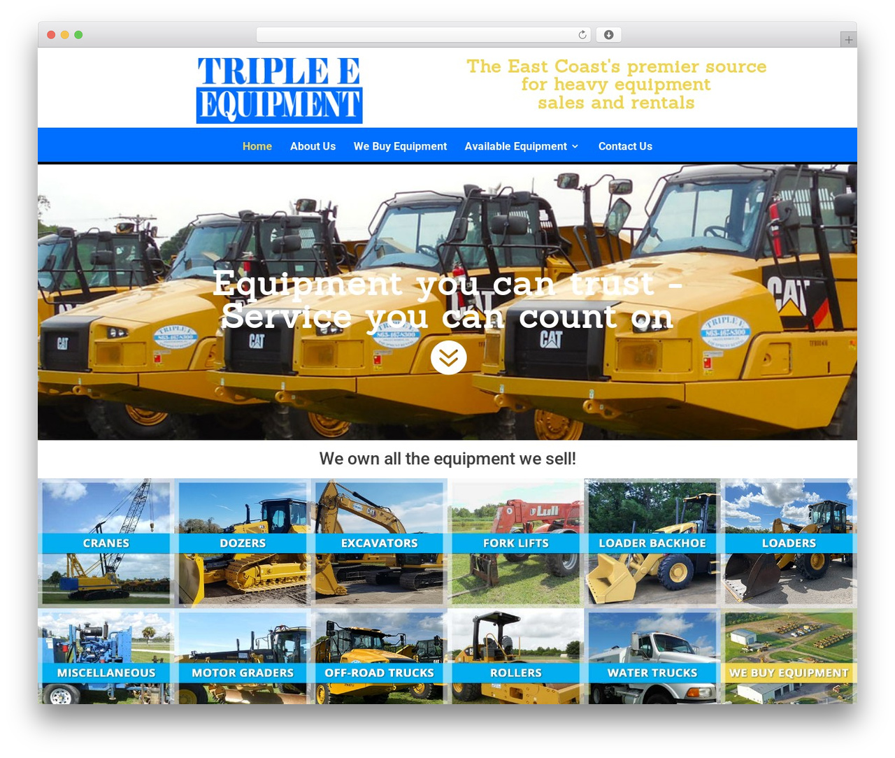 Divi WordPress theme - tripleeequip.com Divi WordPress theme - tripleeequip.com