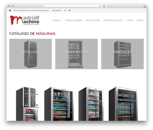 Flash WordPress page theme - madridfasmachine.es