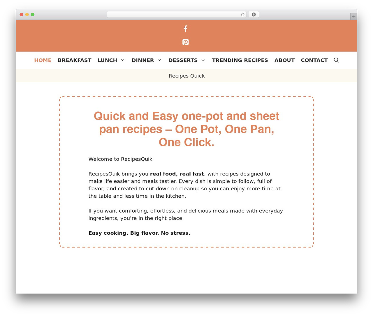 GeneratePress theme WordPress - www.recipesquik.com