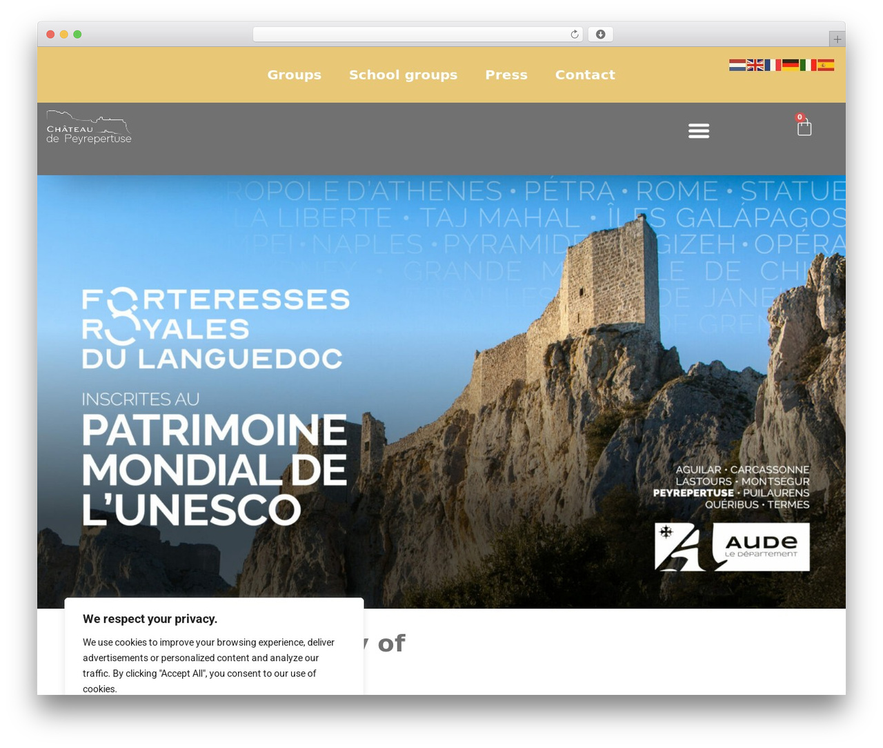 Hello Elementor WordPress theme - peyrepertuse.com