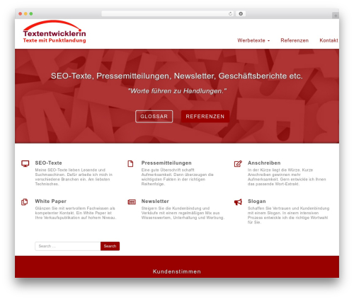 Integral Child WordPress theme - textentwicklerin.de