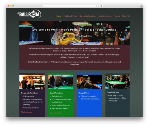 Lightfast premium WordPress theme - theballroom.co.nz