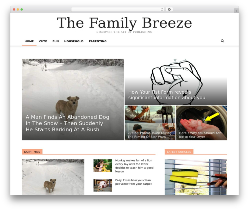 Theia post slider WordPress plugin - thefamilybreeze.com