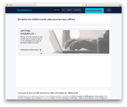 Theme WordPress JobEngine - travailadistance.fr