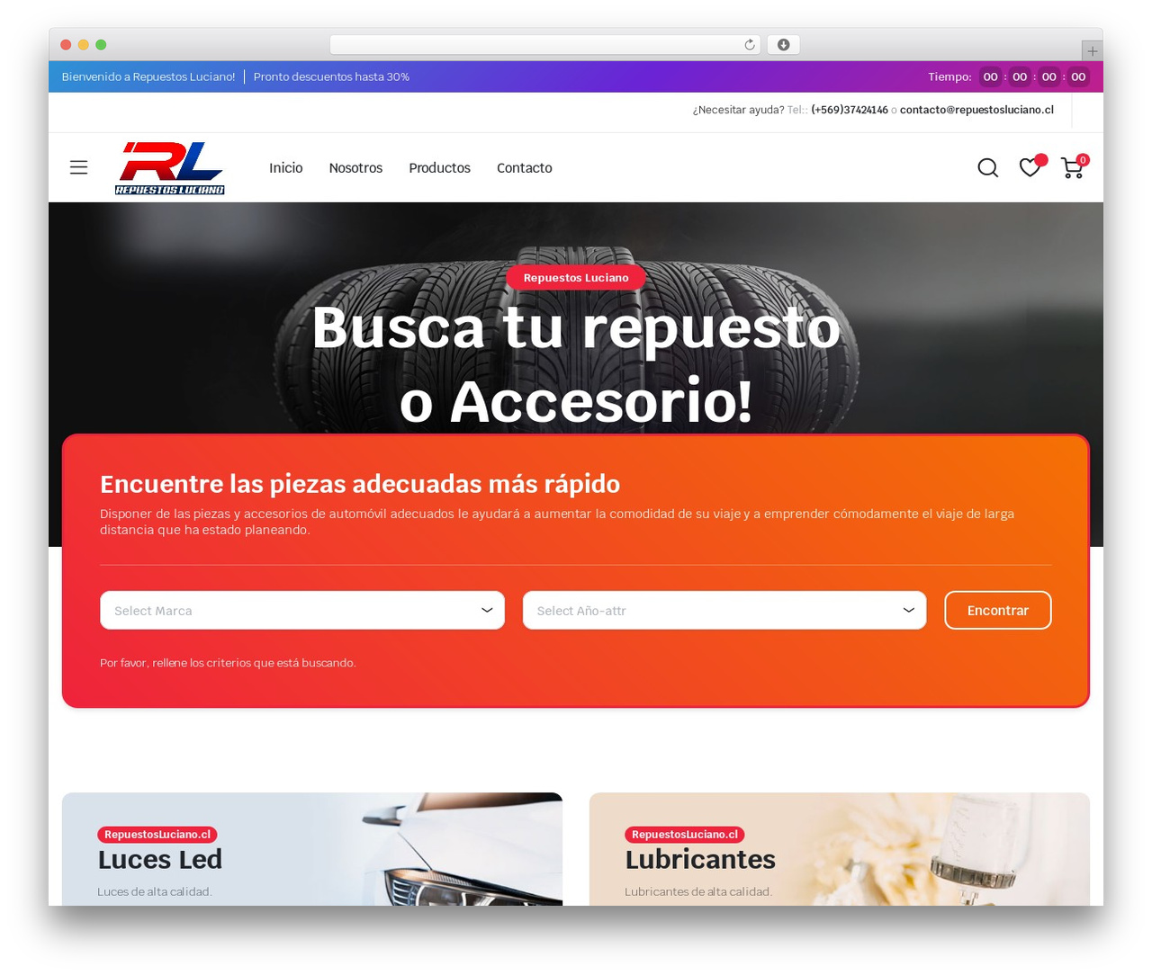 Theme WordPress Partdo - repuestosluciano.cl