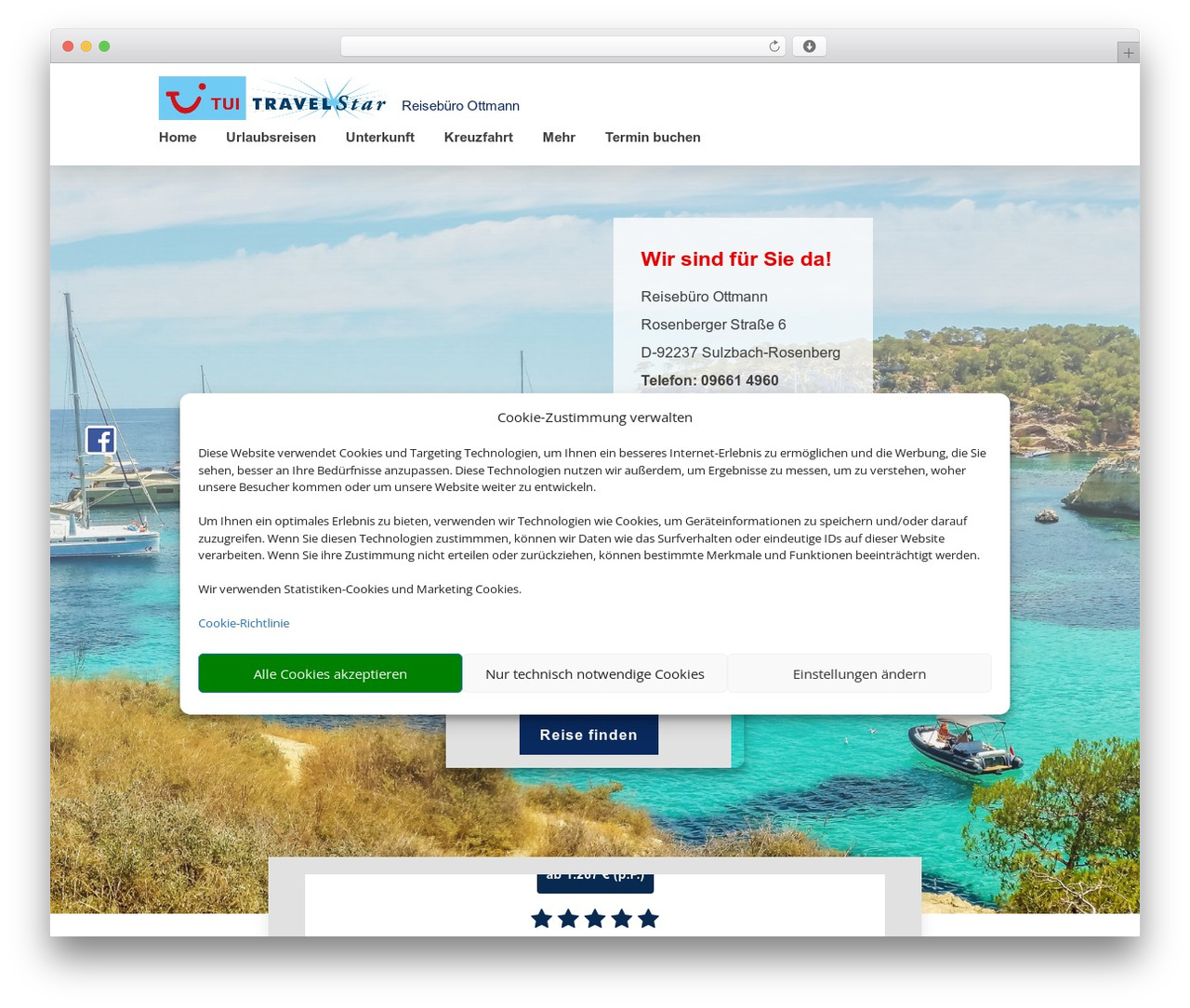 WordPress theme Divi - reisebuero-ottmann.de