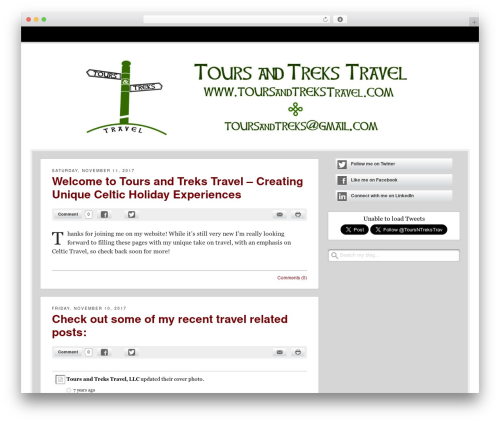 WordPress theme Get Noticed! - toursandtrekstravel.com