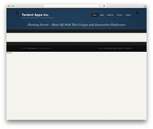 WordPress theme Redux - tardentapps.com