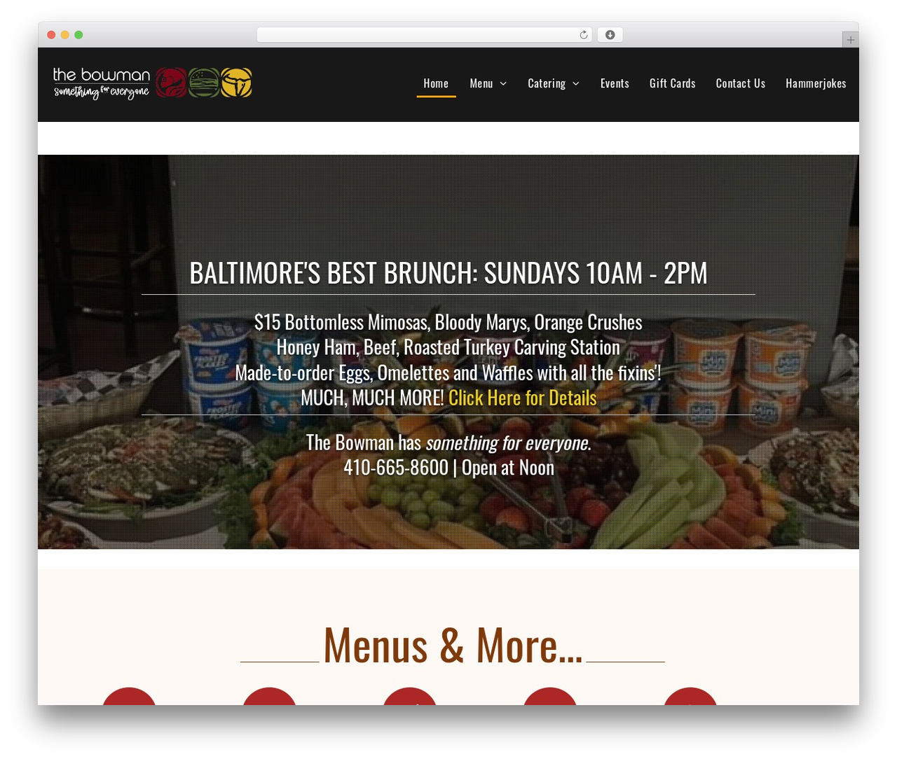WordPress theme Restaurantz Pro - thebowmanrestaurant.com