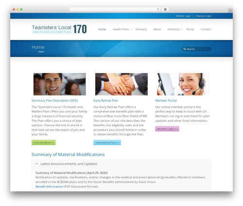 WordPress theme Sterling - teamsters170hwf.com