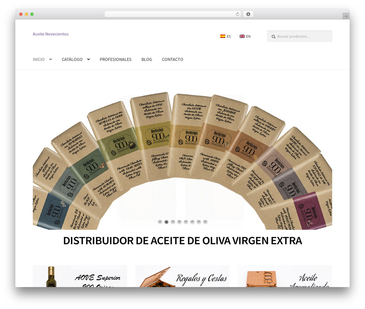 WordPress theme Storefront - aceitenovecientos.com
