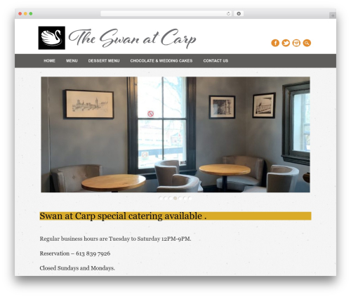 WP theme Restaurateur - theswanatcarp.ca WP theme Restaurateur - theswanatcarp.ca