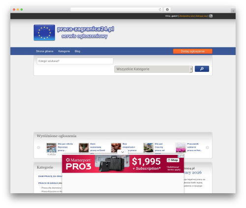 Theme WordPress ClassiPress - praca-zagranica24.pl