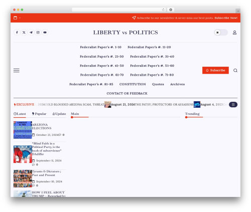 Blogsy theme WordPress free - liberty-verses-politics.com Blogsy theme WordPress free - liberty-verses-politics.com