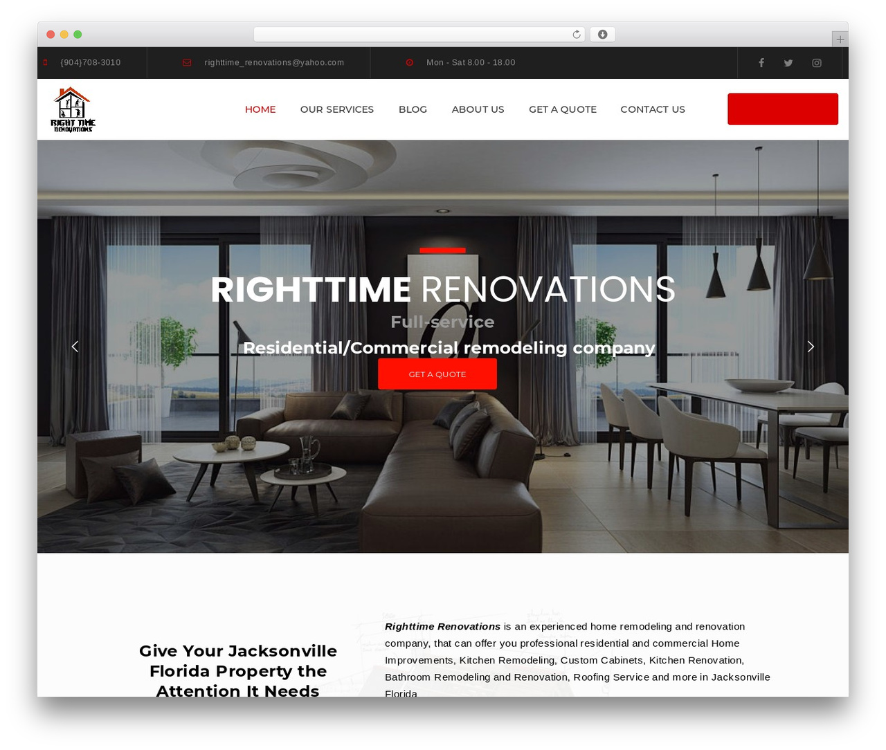 WordPress theme G5Plus Ruby Build - righttimerenovations.com