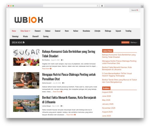 FlatNews WordPress news theme - wb10k.com