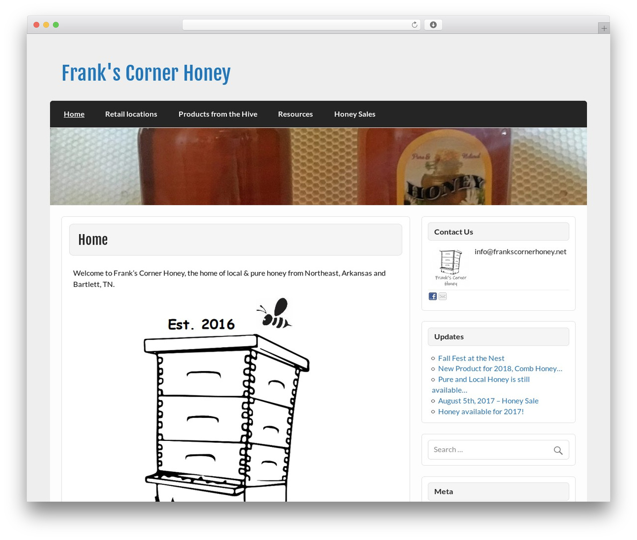 WordPress theme Courage - frankscornerhoney.net