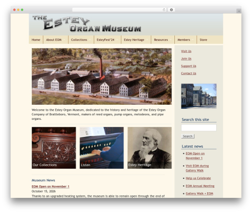 WordPress theme eomtheme - esteyorganmuseum.org