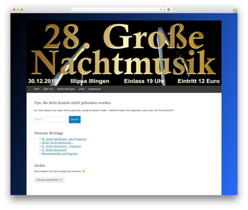 Best WordPress theme Expound - agnachtmusik.de