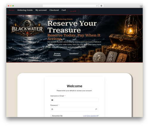 User registration woocommerce WordPress plugin - blackwaterbullion.com