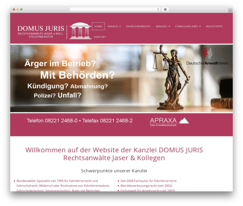 WordPress theme Lawyers - domusjuris.de