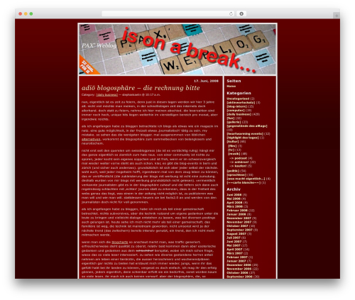 WordPress theme Red Train - blog.p4x.ch