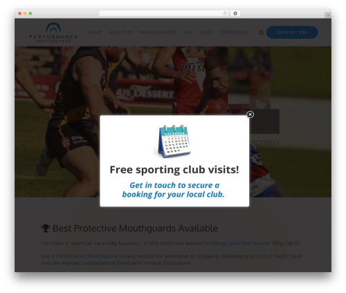 Bento theme WordPress - performancemouthguards.com.au