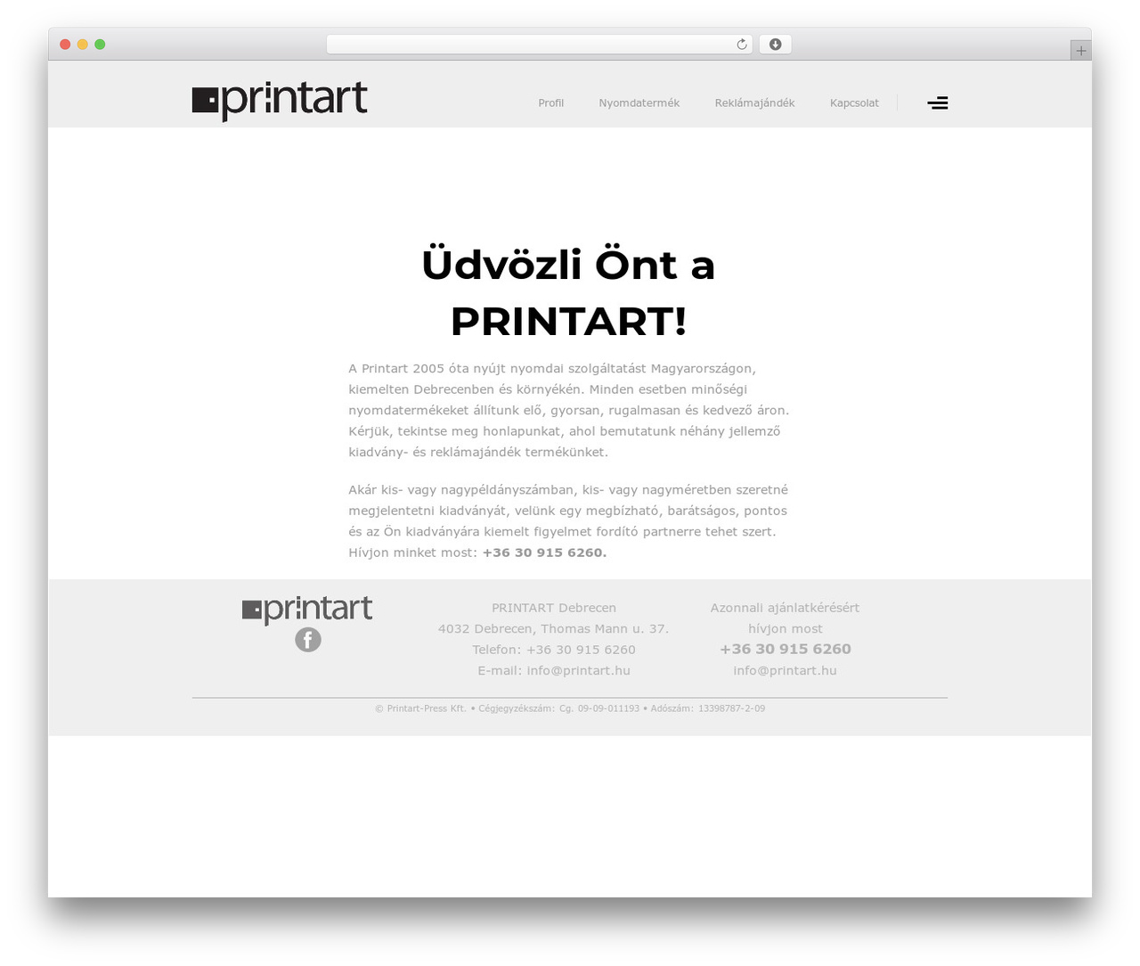 WordPress theme Nerduck - printart.hu