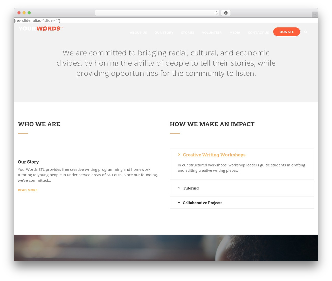 CharityWP WordPress store theme - yourwordsstl.org