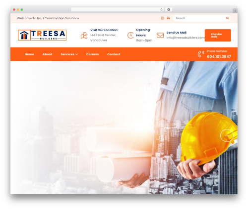 Dustrix WordPress theme for business - treesabuilders.com