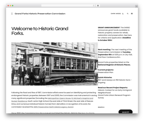 Schematic theme WordPress - gfpreservation.com