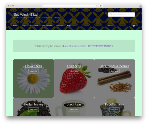 Storefront free WordPress theme - bluewindmill.com