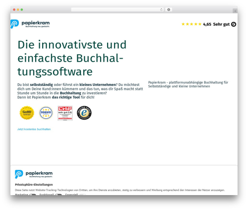 WordPress theme Blocksy - www.papierkram.de/lp