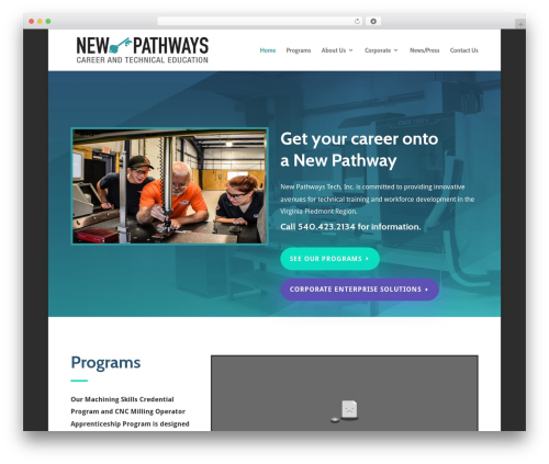 Divi WordPress theme - newpathwaystech.com