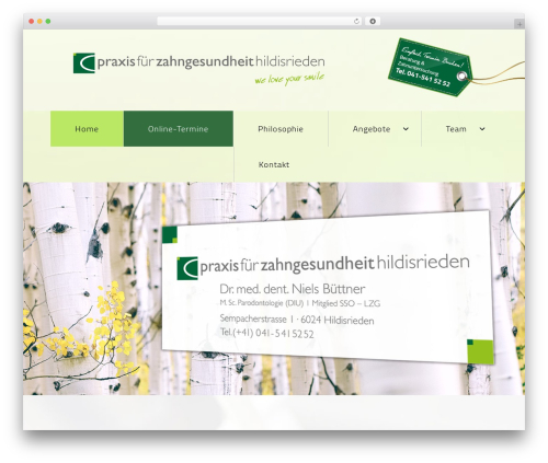 WordPress theme Beaver Builder Theme - zahnarztpraxis-hildisrieden.ch