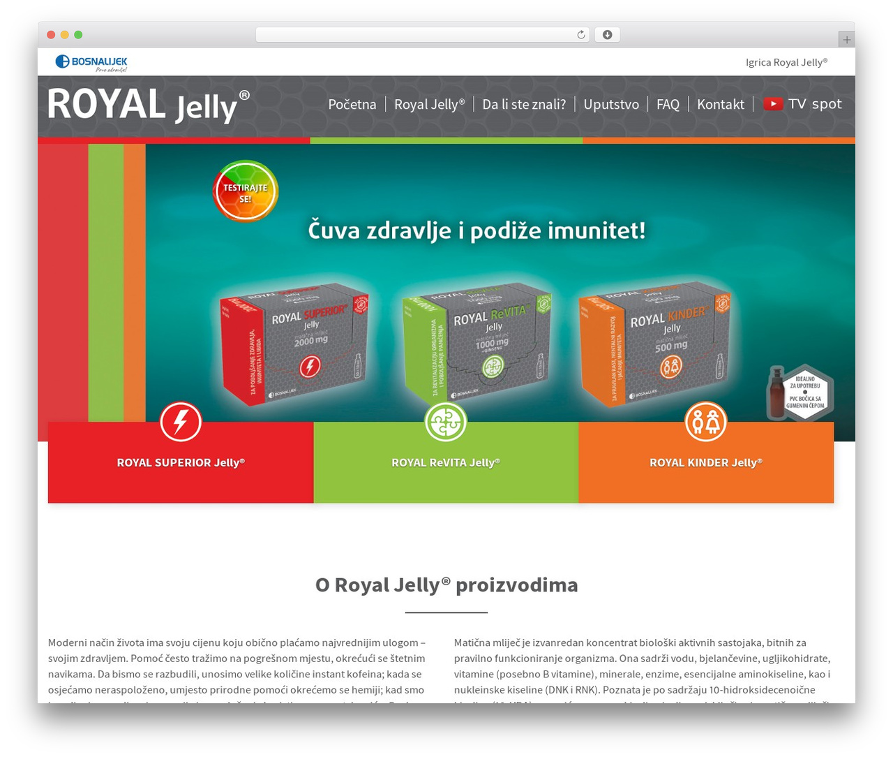 DecomTheme WordPress theme - royal-jelly.ba