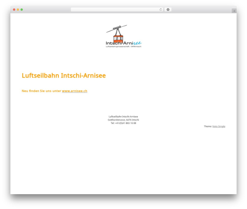 Noto Simple WordPress theme design - seilbahn-intschi-arnisee.ch