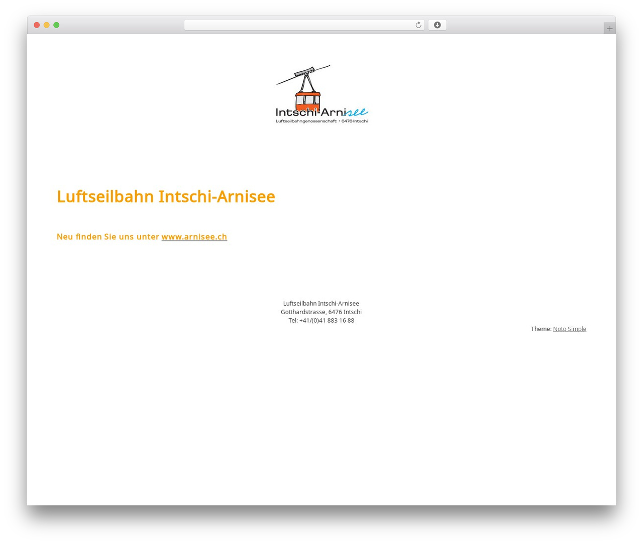 Noto Simple WordPress theme design - seilbahn-intschi-arnisee.ch