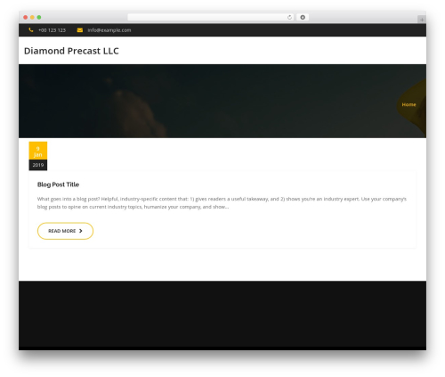 Theme WordPress Construction Zone Pro - diamondprecastllc.com