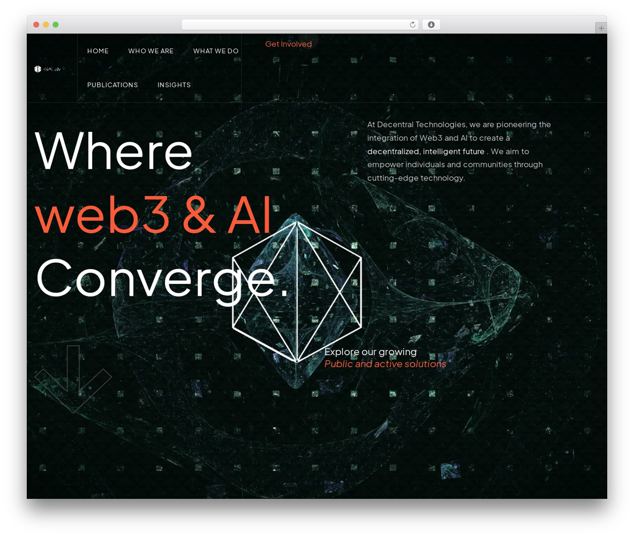 Theme WordPress Webfolio - decentral.systems