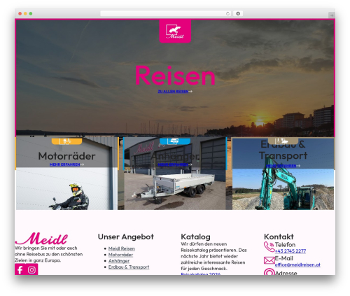 WordPress theme Bricks - meidlreisen.at