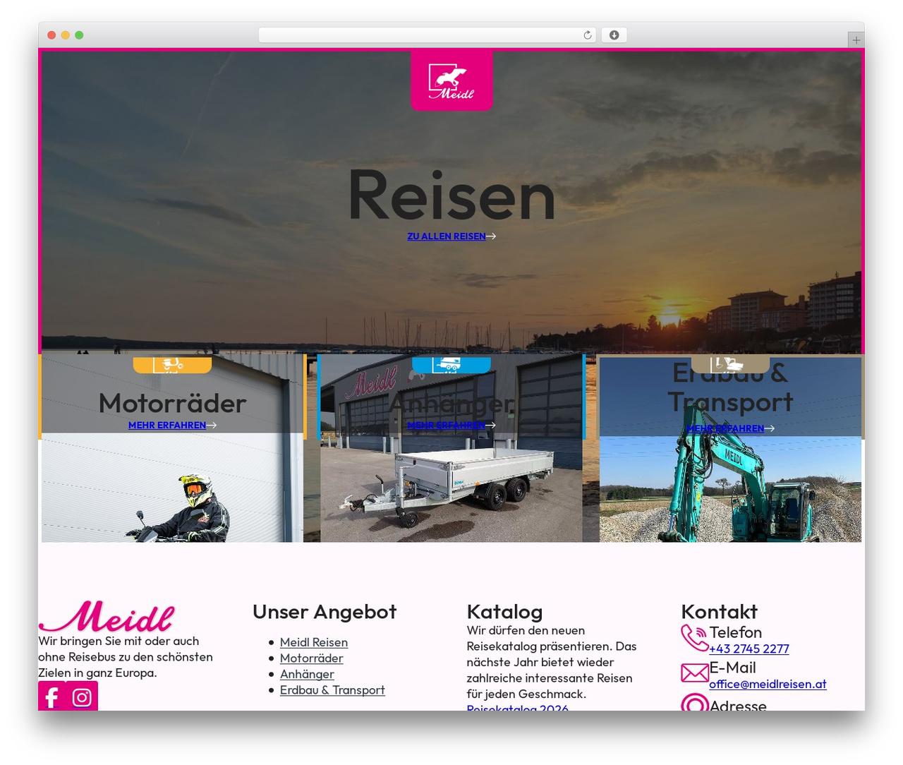 WordPress theme Bricks - meidlreisen.at