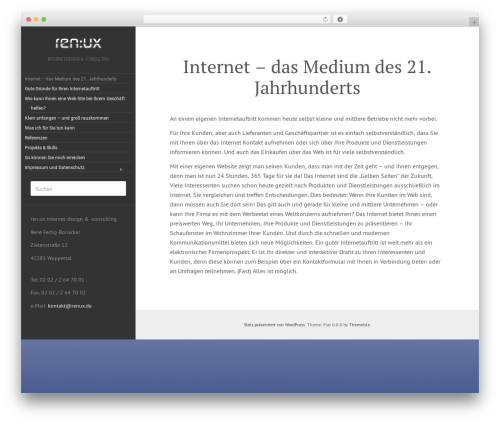 WordPress theme Flat - renux.de