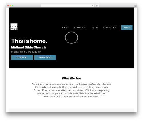 WordPress website theme Float - midlandbible.org