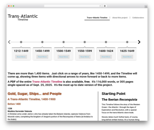 Timeline widget addon for elementor pro WordPress plugin - transatlantictimeline.com